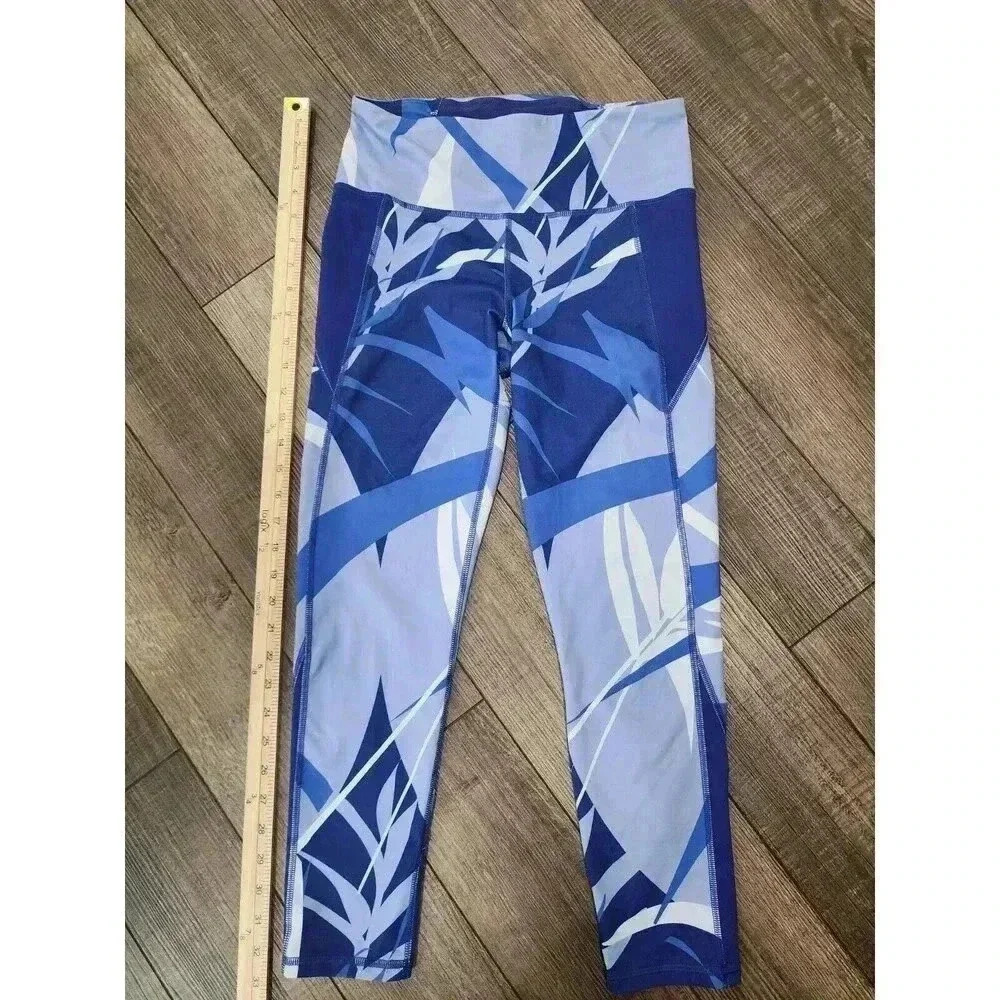 Under Armour Women's Fitted High Rise Ankle Legging Activewear Pants Blue Medium